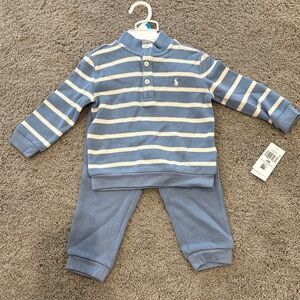 Ralph Lauren Blue and Cream Kids Matching Set